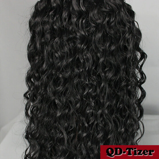Women Long Black Kinky Curly Synthetic Lace Front Wigs Baby Hair Heat Resistant - Image 8