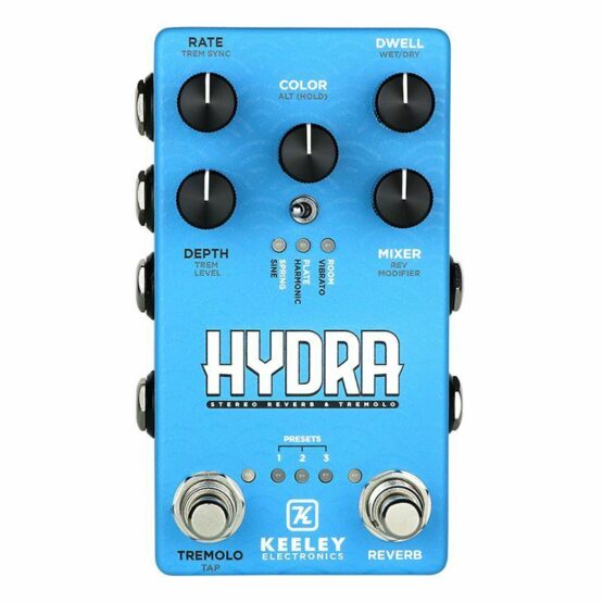 Used Keeley Hydra Stereo Reverb & Tremolo Guitar Effects Pedal - Image 2