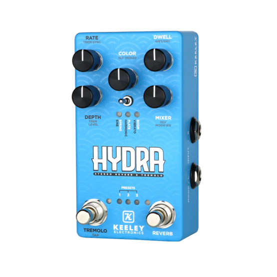 Used Keeley Hydra Stereo Reverb & Tremolo Guitar Effects Pedal - Image 3