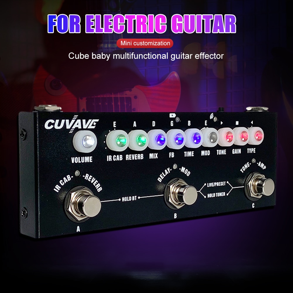 Audio-Effects-Pedal-True-Bypass-Guitar-Accessories-Cube-Baby-Guitar-Multi-Effect-Pedal-Delay-Chorus-Phaser
