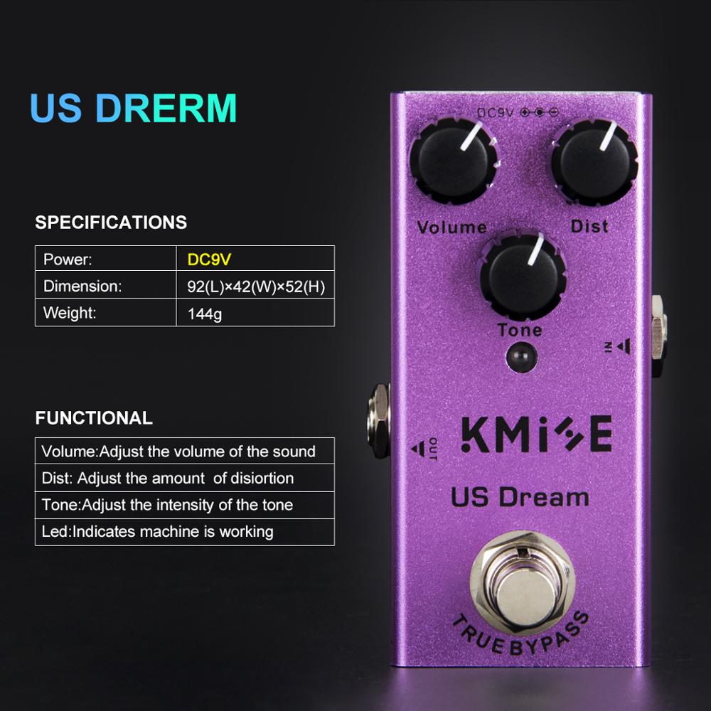Kmise-Guitar-Effects-Pedal-Distortion-Mini-Single-US-Dream-DC-9V-True-Bypass-for-Electric-Guitar-5